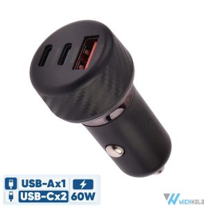 شارژر فندکی اکسیژن AC06 60W | شارژ سریع موبایل و دستگاه‌ها