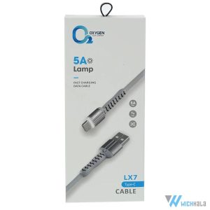کابل شارژ USB به Lightning اکسیژن OXYGEN مدل LX7
