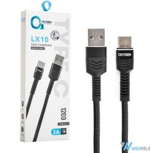 کابل شارژ Type-C اکسیژن مدل LX10 طول 1.2 متر