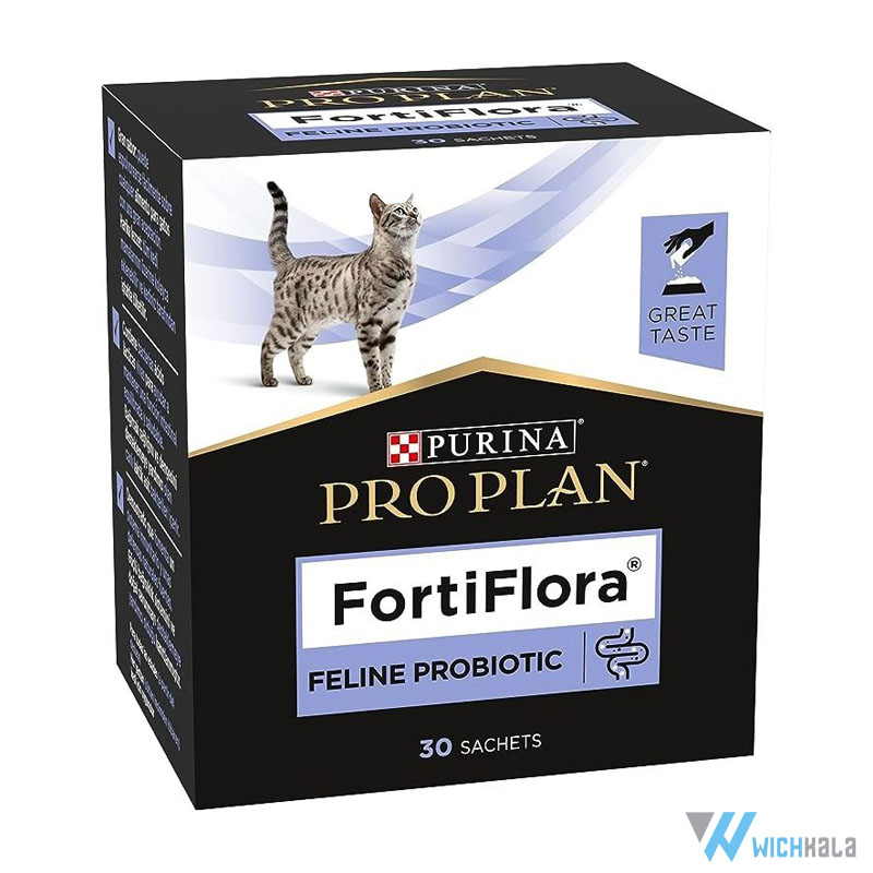 مکمل پودر پروبیوتیک گربه فورتی فلورا پرولین FortiFlora pro plan بسته 30 عددی